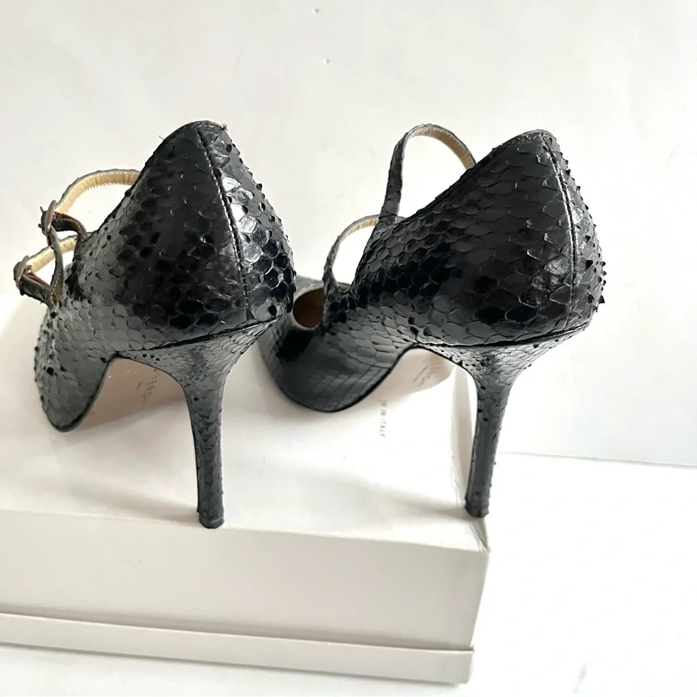 Givenchy black python Mary Jane heels 37.5